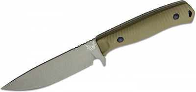 Benchmade Anonimus Knife Olive Total Length 24.97pcs with Blade made of Stainless Steel 12.70pcs in Sheath