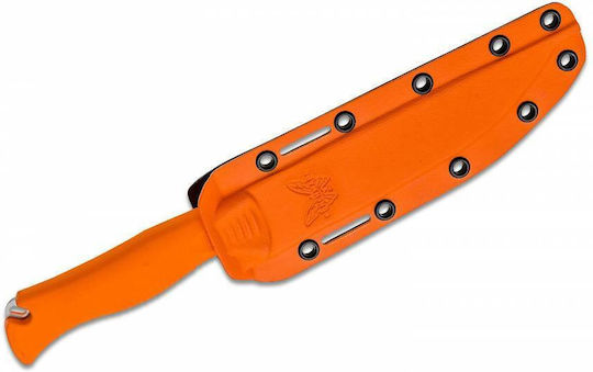Benchmade Meatcrafter Knife Orange in Sheath