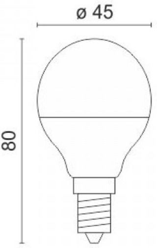 Spot Light LED Bulb 7W for Socket E14 and Shape G45 Natural White 550lm
