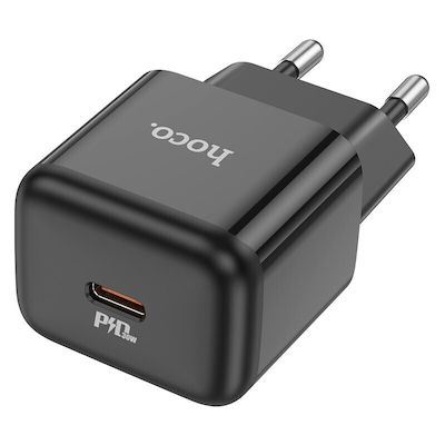 Hoco Încărcător Fără Cablu cu Port USB-C 30W Livrarea energiei Negruς (Glory N32)