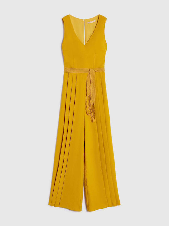 12410223 Women's Sleeveless One-piece Suit Yellow