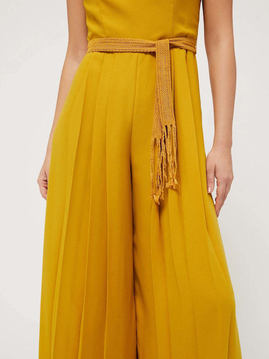 12410223 Women's Sleeveless One-piece Suit Yellow