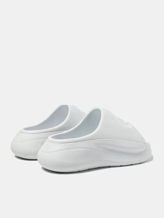 Women's Platform Slides White