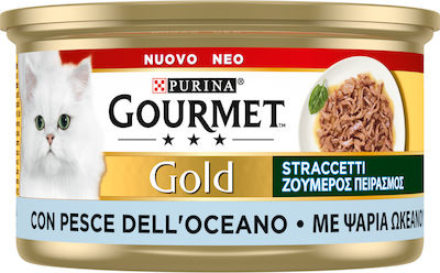 Purina Gourmet Gold Wet Food for Adult Cats In Can with Fish Straccetti 1pc 85gr