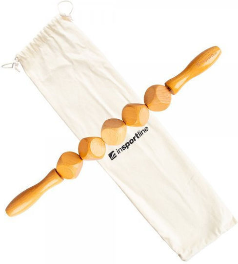 inSPORTline Marlee 400 Wooden Roller Massage for the Waist, the Back, the Legs, the Body & the Hands Brown