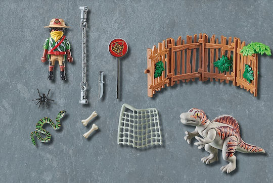 Playmobil Dino Rise Baby Spinosaurus and Poacher for 5-10 years old