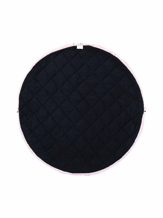 Play&go Saltea de Joacă Pliabilă pentru Copii din Țesătură Flori Negru 40cm 1buc