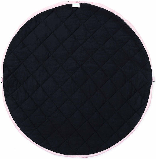Play&go Kinder Spielmatte Faltbar aus Stoff Blumen Schwarz 40cm 1Stück