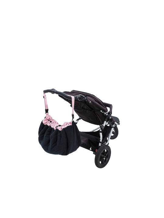Play&go Saltea de Joacă Pliabilă pentru Copii din Țesătură Flori Negru 40cm 1buc