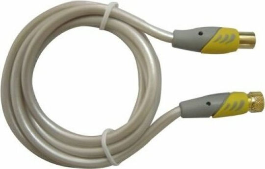 DM Pro Antenna Cable Coax male - Coax female White 1.5m (DM2013-07) 1pcs