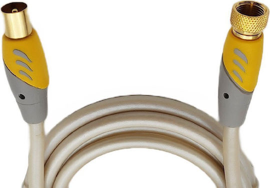 DM Pro Antenna Cable Coax male - Coax female White 1.5m (DM2013-07) 1pcs