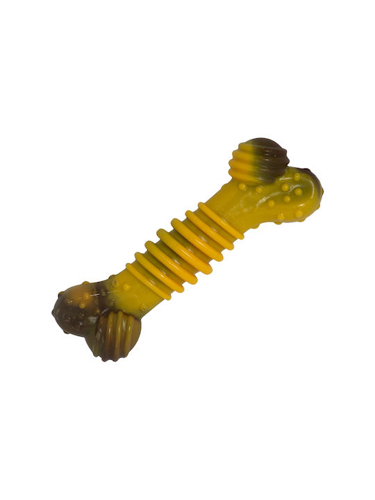 Nylabone Philly Cheesestake Bone Toy for Dogs with Flavor Beef and Cheese Small Brown