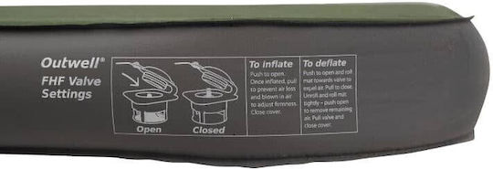 Outwell Dreamhaven Single Self-Inflating Single Camping Sleeping Mat 200x60cm Thickness 5.5cm in Green color