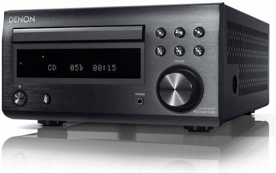 Denon Аудиосистема 2 D-M41DAB RCDM41DAB+SCM41 60W с CD / Цифрови медии Player, WiFi и Bluetooth Черен