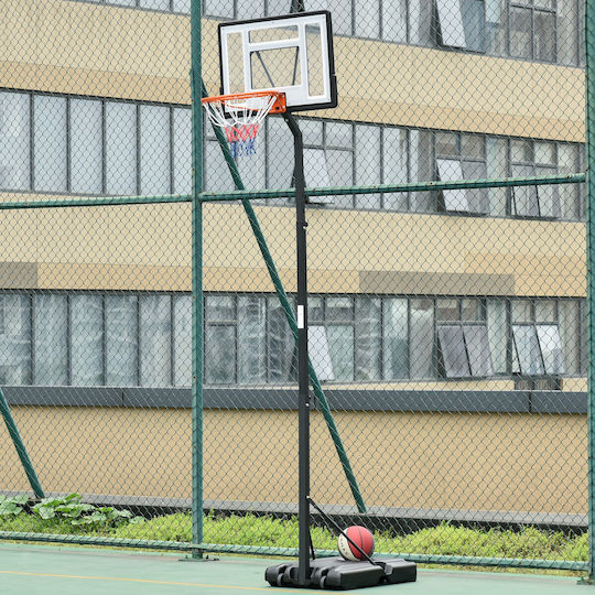 HomCom Baskelball Hoop cu suport și înălțime ajustabilă 255-305buc