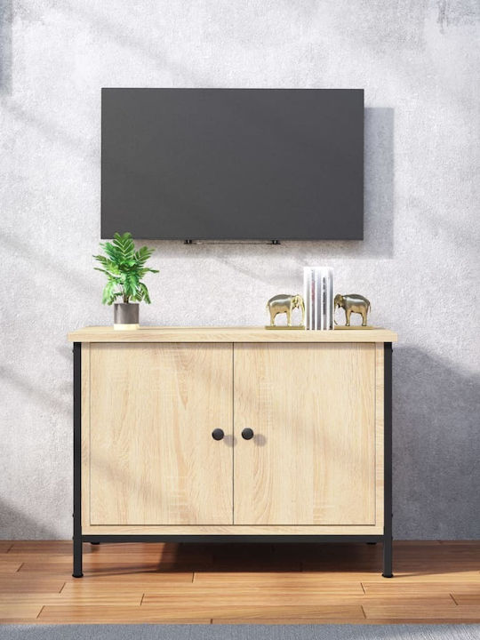 Έπιπλο TV din metal și lemn Sonoma Oak M60xΠ35xΥ45cm