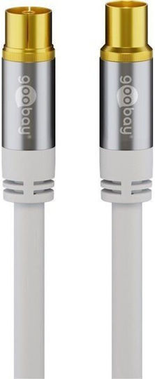 Goobay Antenna Cable Coax male - Coax female White 5m (70319) 1pcs
