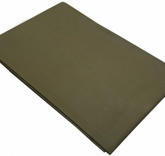 Le Blanc Cotton Line Σεντόνι Διπλό με Λάστιχο 150x200+20εκ. Χακί