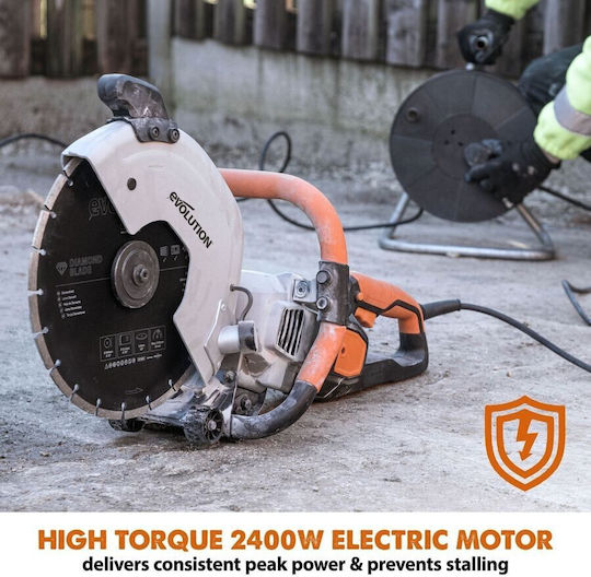 Evolution Electric Cut Off Saw with Diameter 300mm and Speed 5090rpm 2.4kW