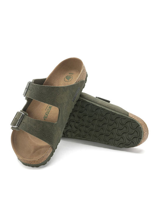 Arizona Vegan Micro Fibre Ανδρικά Σανδάλια σε Πράσινο Χρώμα Narrow Fit