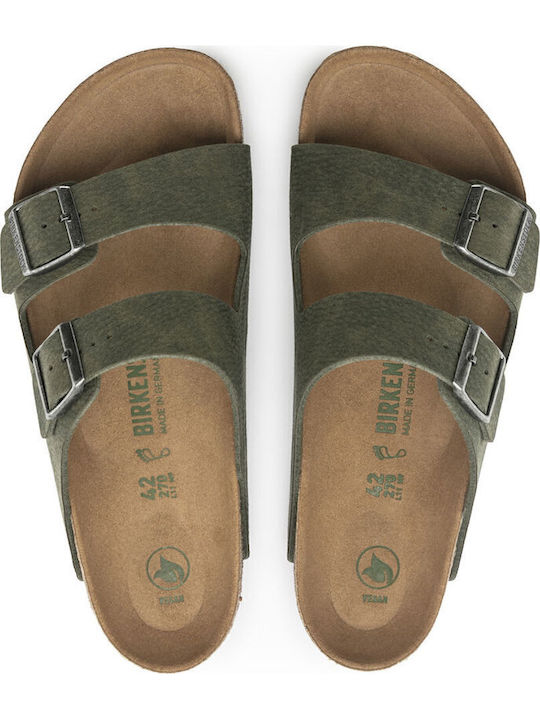 Arizona Vegan Micro Fibre Ανδρικά Σανδάλια σε Πράσινο Χρώμα Narrow Fit