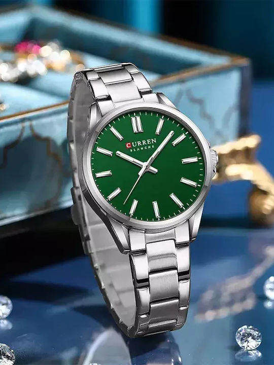 Curren Women's Watch with Silver Metal Bracelet