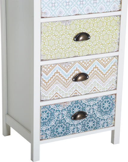 Drawers Storage Wooden with 5 Drawers L46xW34xH97.5cm