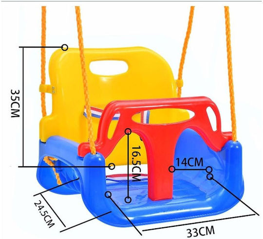 Factory Swing with Protector and Seat Belt Plastic for 3+ Years Old