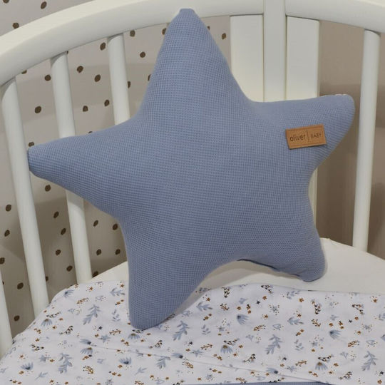 Baby Oliver Διακοσμητικό Μαξιλάρι Κούνιας Αστέρι Μπλε 37x37cm
