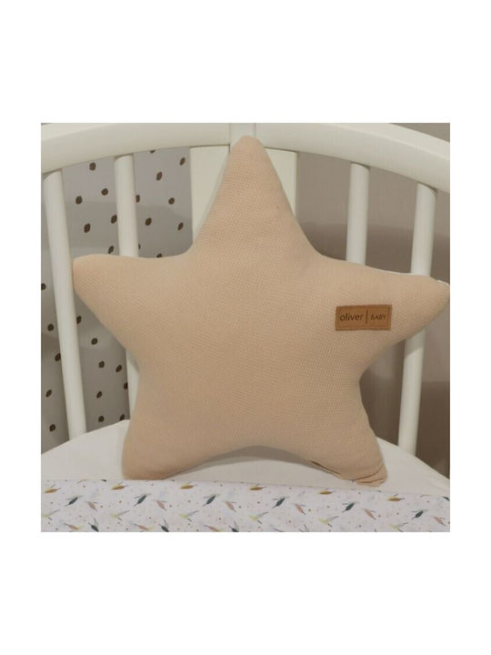 Baby Oliver Crib Decorative Pillow Star Beige 37x37cm