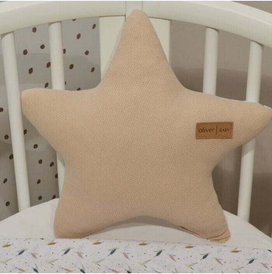 Baby Oliver Crib Decorative Pillow Star Beige 37x37cm