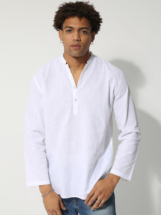 Tresor Men's Shirt with Long Sleeves White