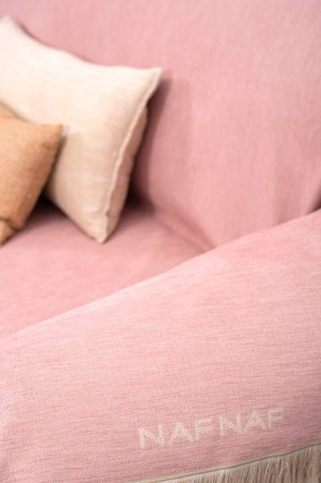 Naf Naf 358/21 Three-Seater Sofa Throw Chenille 180x300cm Powder