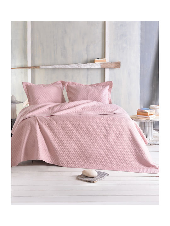Rythmos Karma 01 Σετ Κουβερλί Υπέρδιπλο Microfiber Πούδρα 220x240cm 3τμχ
