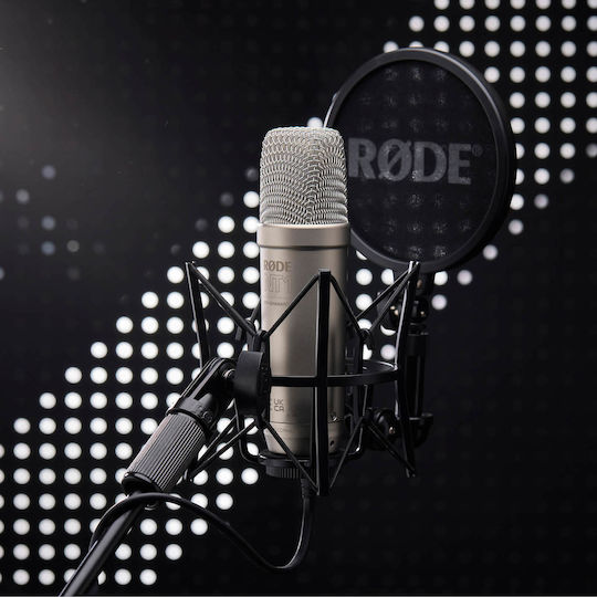 Rode NT1 5th Generation Condensator (Diafragmă Mică) Microfon Montat pe amortizoare pentru Vocale în Culoarea Silver