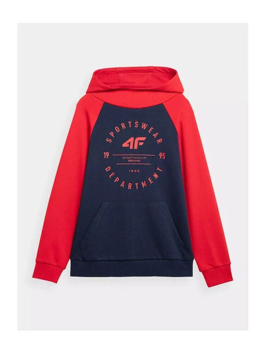 4F Kinder Sweatshirt mit Kapuze Rot