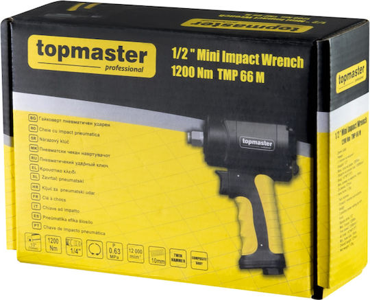 Topmaster 344107 Luftschlagschrauber 1/2" mit Maximalem Drehmoment 122.36kgm