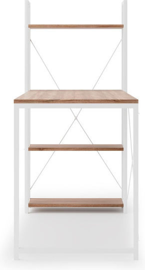 Birou Pentru Copii Narvik-B1 cu Bibliotecă Alb 120x64x120cm