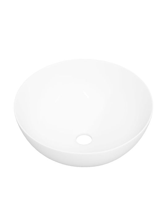 vidaXL Countertop Sink Ceramic 36x36x15cm White