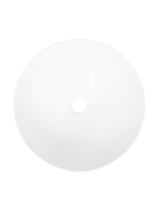 vidaXL Countertop Sink Ceramic 36x36x15cm White