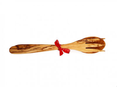 Wooden Art Handmade olive wood spoon-pin set 30cm (0453)