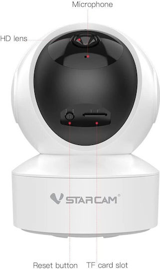 Vstarcam CS49Q IP Surveillance Camera Wi-Fi Full HD 1080p with Two-Way Communication and Lens 4mm