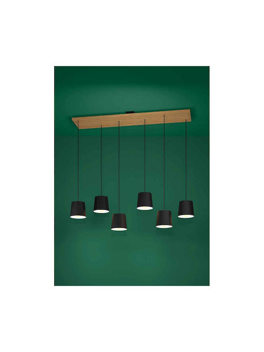 Eglo Camarioca Pendant Chandelier Rail for 6 Bulbs E27 Black