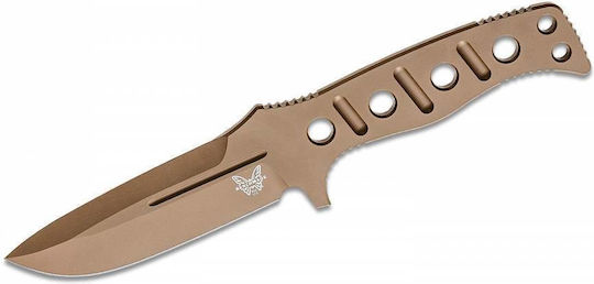 Benchmade Fixed Adamas Knife Coyote with Blade made of Stainless Steel in Sheath