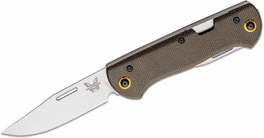 Benchmade Weekender Green Micarta Σουγιάς Πράσινος σε Θήκη