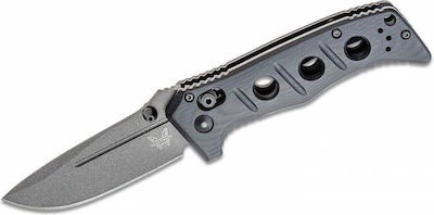 Benchmade Mini Adamas Pocket Knife Black Total Length 19.3pcs with Blade made of Stainless Steel 8.2pcs Thickness 3.5mm in Sheath