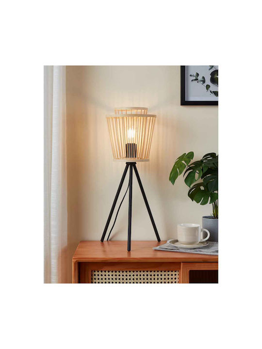 Eglo Tischlampe Dekorative Lampe mit Fassung für Lampe E27 Braun