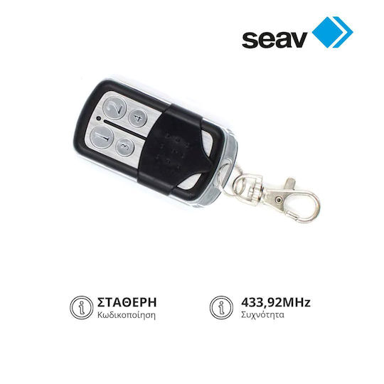 Seav BeClony Αντιγραφικό Τηλεχειριστήριο Γκαραζόπορτας Σταθερού Κωδικού με 4 Κανάλια 433.92MHz