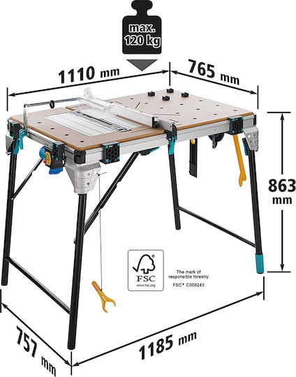 Wolfcraft Master Cut 2600 Пейка 76.5x86.3x118.5см 6918000