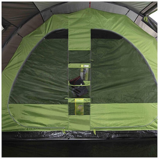 High Peak Χειμερινή Σκηνή Camping Τούνελ Πράσινη με Διπλό Πανί για 4 Άτομα 435x240x180εκ.